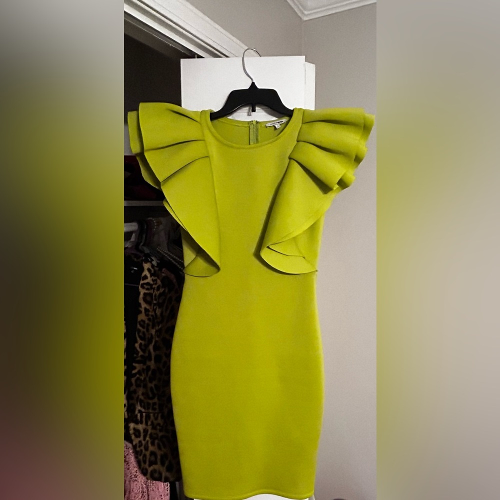 Lime Green Scuba dress